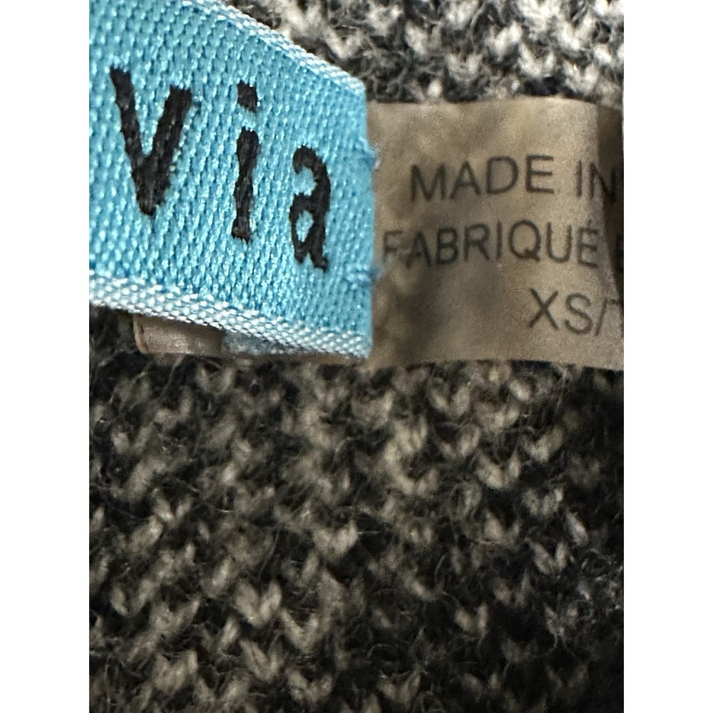 Alice Olivia Women Zebra Cat Intarsia Knit Sweater XS Black White - Picture 3 of 9